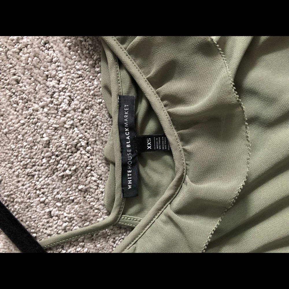 Fancy olive green top - Picture 2 of 3